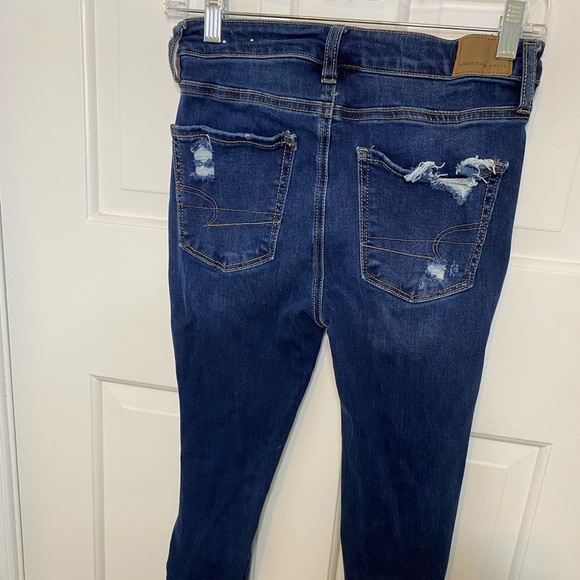 Distressed American Eagle high rise skinny Jeans - Picture 2 of 2